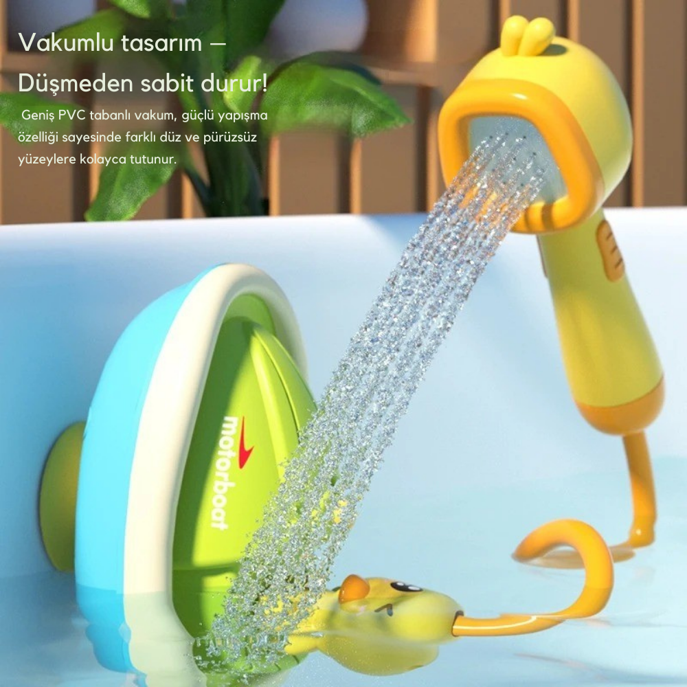 DuckBath™-Sevimli Ördeklerle Işıltılı Banyo Macerası – Otomatik Su Spreyli, Kaymaz Tekne!