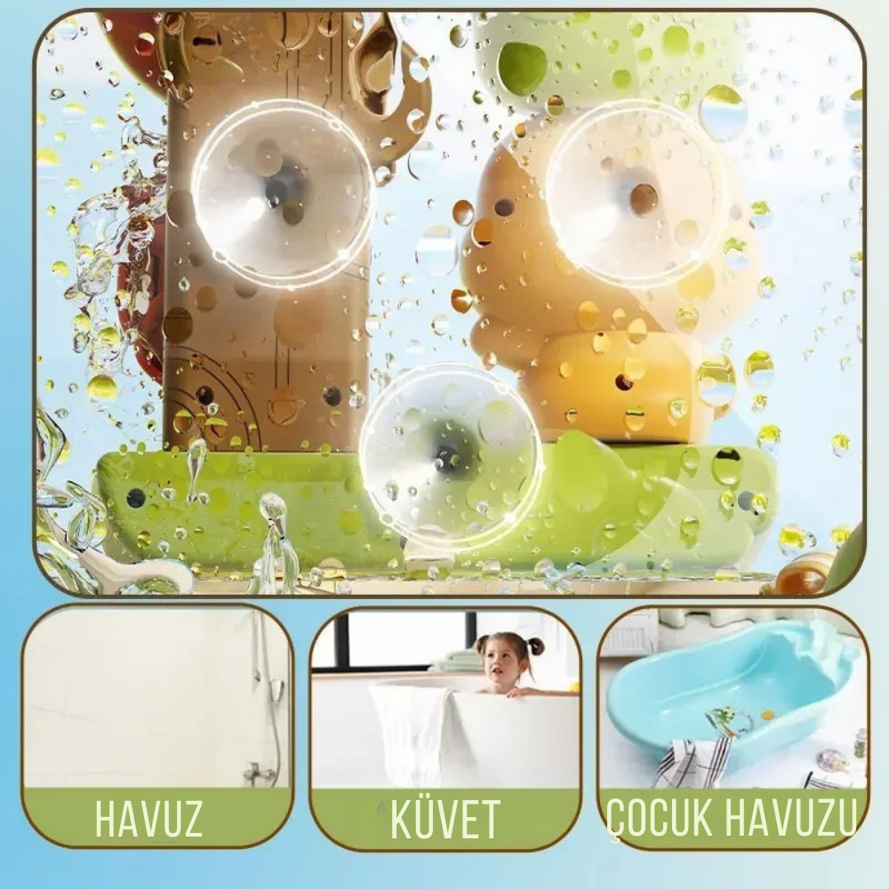 Dönen Su Çarklı Banyo Oyuncağı – Ördek, Çiçek, Seçenekli!