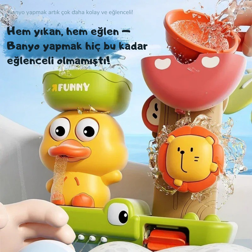 Dönen Su Çarklı Banyo Oyuncağı – Ördek, Çiçek, Seçenekli!