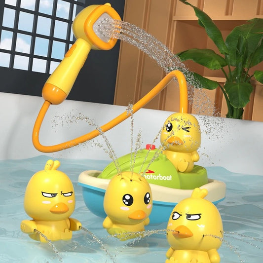 DuckBath™-Sevimli Ördeklerle Işıltılı Banyo Macerası – Otomatik Su Spreyli, Kaymaz Tekne!