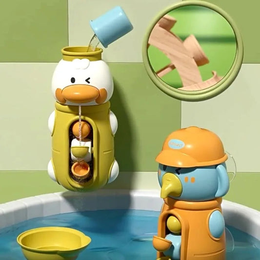 Sevimli Su Çarkı Banyo Oyuncağı™ – Vantuzlu, Pilsiz, Eğitici ve Eğlenceli!